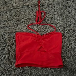 Red hollister around the neck top